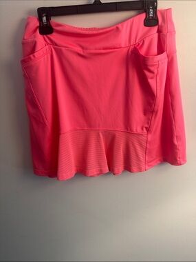 Tail Bright Pink Athletic Skater Skirt with Flounce Hem